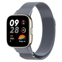 By Qubix - Milanese bandje - Space grey - Compatible met Xiaomi Redmi Watch 3 - Compatible Xiaomi bandje - thumbnail