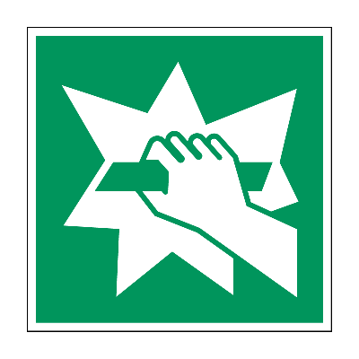 Breken om toegang te krijgen - 150 x 150 mm - Kunststof bord