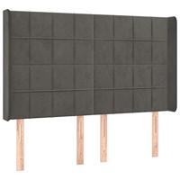 Boxspring met matras en LED fluweel donkergrijs 140x200 cm - thumbnail