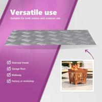 VidaXL Trap tread rechthoekig 4 pcs zilver 60 x 40 cm aluminium - thumbnail