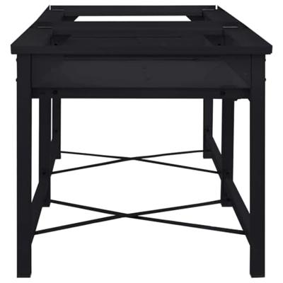 VidaXL Wasmachine pedestal 2 pcs zwart 120 x 56 x 52 cm staal