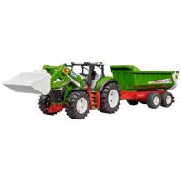 Bruder ROADMAX Tractor met voorlader en kiepaanhanger 1:16 - thumbnail