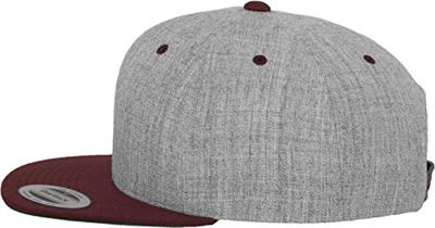 Flexfit FX6089MT Classic Snapback 2-Tone - Heather Grey/Maroon - One Size Flexfit FX6089MT Classic Snapback 2-Tone - Heather Grey/Maroon - One Size