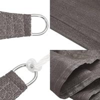 Zonnezeil 160 g/m 3/4x2 m HDPE antracietkleurig - thumbnail