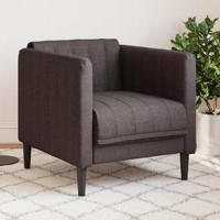 Fauteuil stof donkerbruin - thumbnail