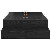 Opbergbedframe Zwart eiken 226.5 x 90 x 31.5 cm Bewerkt hout - thumbnail