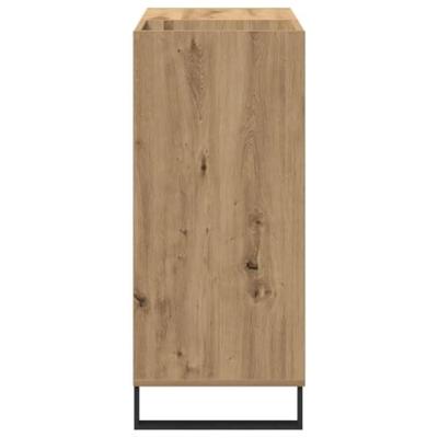 Platenkast artisanaal eikenkleurig 85 x 38 x 89 cm Bewerkt hout