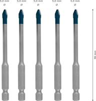 Bosch Accessories EXPERT HEX-9 HardCeramic 2608900598 Tegelboorset 5-delig 5 mm Zeskant schacht 5 stuk(s) - thumbnail
