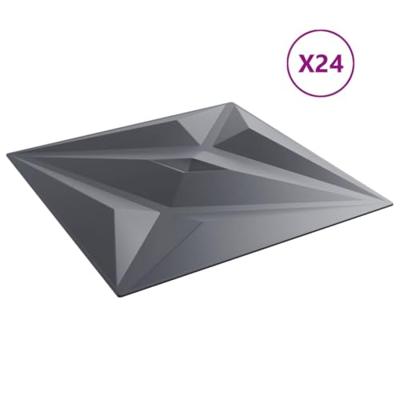 VidaXL 24 st wandpanelen ster 6 m² 50x50 cm xps grijs