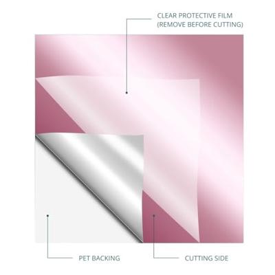 LOKLiK • permanent zelfklevend vinyl spiegelglans metallic rose gold 30,5x180cm