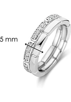 TI SENTO-Milano 12271ZI Ring zilver-zirconia zilverkleurig-wit 5 mm TI SENTO-Milano 12271ZI Ring zilver-zirconia zilverkleurig-wit 5 mm