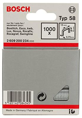 Bosch Accessories 2609200234 Nieten met fijn draad Type 58 1000 stuk(s) Afm. (l x b) 6 mm x 13 mm