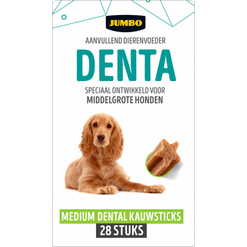 Jumbo Aanvullend Dierenvoeder Denta Medium Dental Kauwsticks 28 Stuks 720 g