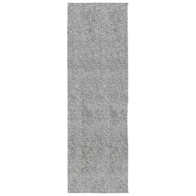 VidaXL Vloerkleed pamplona shaggy hoogpolig modern 80x250 cm grijs