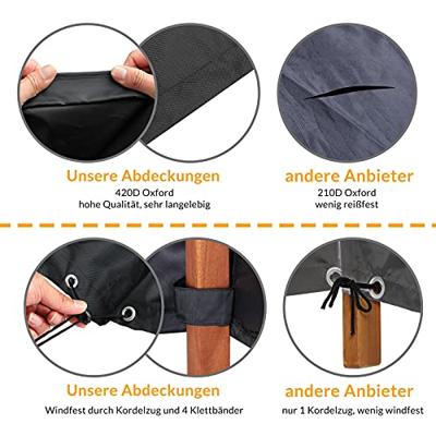 Tuinmeubelhoes Vanamo Antraciet 242x162x100cm Tuinmeubelhoes Vanamo Antraciet 242x162x100cm