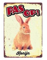 Plenty Gifts waakbord blik konijn - thumbnail