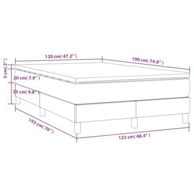 Boxspring met matras kunstleer grijs 120x190 cm