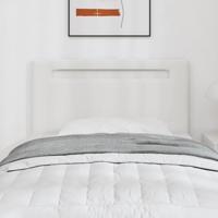 Hoofdbord met LED -striplichten Wandgemonteerd Wit 100 cm PVC - thumbnail