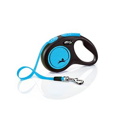 Hondenriem Flexi New Blauw Zwart/Blauw S (5 m)