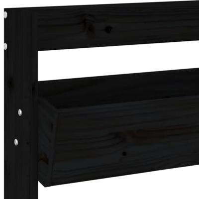 Plantenbak wandmontage 3-laags 60x18,5x110 cm grenenhout zwart - thumbnail