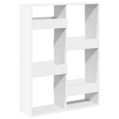 Boekenkast 100x33x135 cm bewerkt hout wit