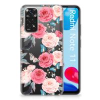 Xiaomi Redmi 10 | Redmi Note 11 4G | TPU Case | Butterfly Roses - thumbnail