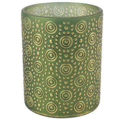 Countryfield theelichthouder hailey l groen 12.5 cm | 12 stuks