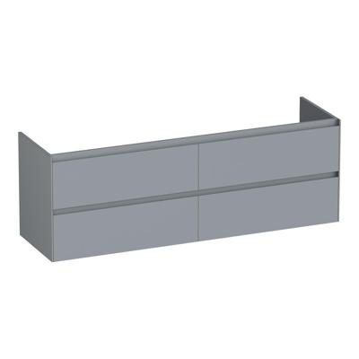 Brauer Inspire - Onderkast - 160 cm - met 4 Softclose Lades Greeploos en 2 Sifon Uitsparingen - Mat Grijs