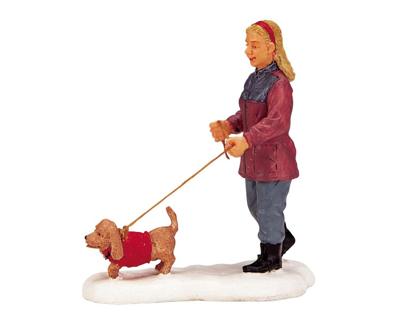 Kerstfiguur Strolling with pooch LEMAX - Lemax