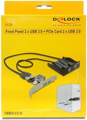 Delock 61893 2 + 2 poorten USB 3.2 Gen 1-controllerkaart