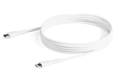 StarTech.com Premium USB-C naar Lightning Kabel 2m Wit - USB Type C naar Lightning Charge & Sync Oplaadkabel met Aramide Vezels - Apple MFi Gecertificeerd - iPad Air iPhone 12 (RUSBCLTMM2MW)