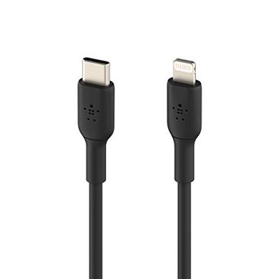 Belkin USB-C/Lightning-kabel (iPhone-snellaadkabel voor iPhone 14 en ouder) Boost Charge MFi-gecertificeerde USB-C-kabel voor iPhone (zwart, 1 m)
