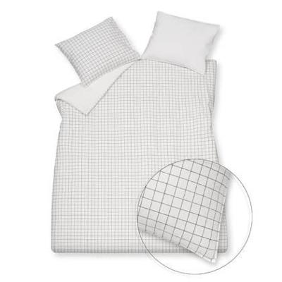 VanDyck PURE 54 percale Check anthracite Dekbedovertrek