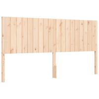 Bedframe met hoofdbord massief hout - thumbnail