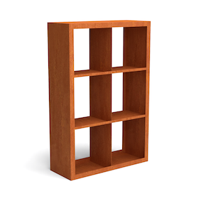 Egura cortenstaal houtopslag onderverdeling 6 vakken 1000x385x1500 mm Geroba - Geroba