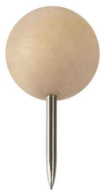 Nobo prikbordspelden met houten kop, doosje met 40 stuks