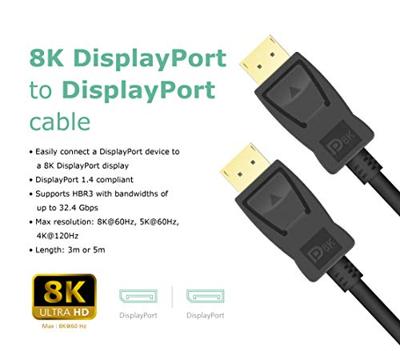 Akasa AK-CBDP23-30BK DisplayPort kabel 3 m Zwart - thumbnail