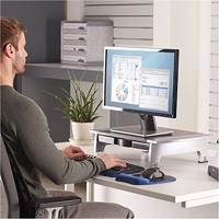 Fellowes 80311 Monitorstandaard Hoogte: 10 tot 15 cm Zwart, Zilver - thumbnail