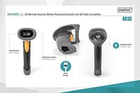 Digitus Barcode-Scanner 2D-barcodescanner Kabel 1D, 2D LED Zwart Handmatig incl. standaard USB-A, USB-C 2.0 - thumbnail