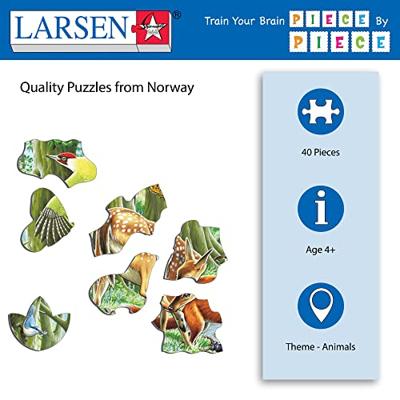 Selecta Larsen legpuzzel dieren - europese bossen, 40st. Selecta Larsen legpuzzel dieren - europese bossen, 40st.