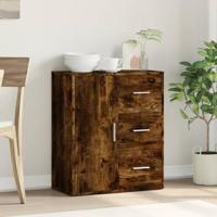 Dressoir 60x31x70 cm bewerkt hout gerookt eikenkleurig - thumbnail