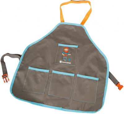 Happy People tuinierschort Gardena 45 cm grijs/blauw