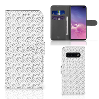 Samsung Galaxy S10 Plus Telefoon Hoesje Stripes Dots - thumbnail