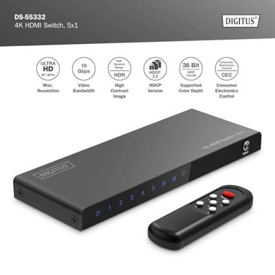 Digitus DS-55332 video switch HDMI Digitus DS-55332 video switch HDMI