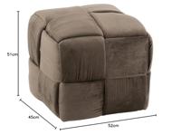 J-Line Poef 1-Zit Textiel|Hout Donker Grijs - thumbnail