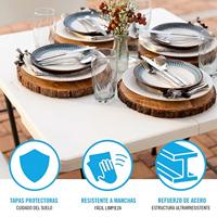 Vouwtafel Lifetime Wit 86 x 74 x 86 cm - thumbnail