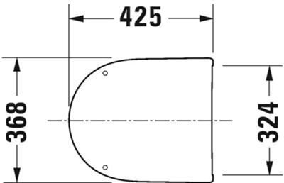 Duravit Qatego Closetzitting 36,8x42,5x4,4 cm Glans Wit