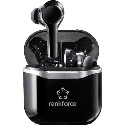 Renkforce RF-NCE-500 In Ear oordopjes Bluetooth Zwart Noise Cancelling Headset, Volumeregeling