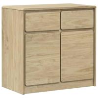 Dressoir SAUDA 80x43x75,5 cm massief grenenhout eikenkleurig - thumbnail