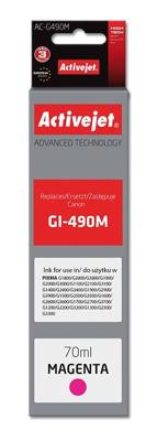 Activejet AC-G490M inkt (vervanging voor Canon GI-490M; Supreme; 70 ml; rood)